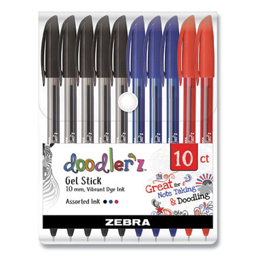 Zebra® Doodler'z Gel Pen, Stick, Bold 1 Mm, Assorted Ink And Barrel Colors, 10-pack freeshipping - TVN Wholesale
